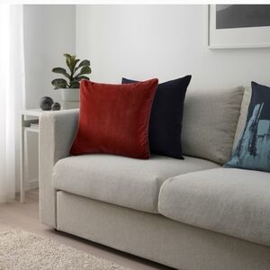 Ikea AROMATISK Pillow Cushion Cover Red Pink,Cotton/velvet 20x20" (SET OF 2)